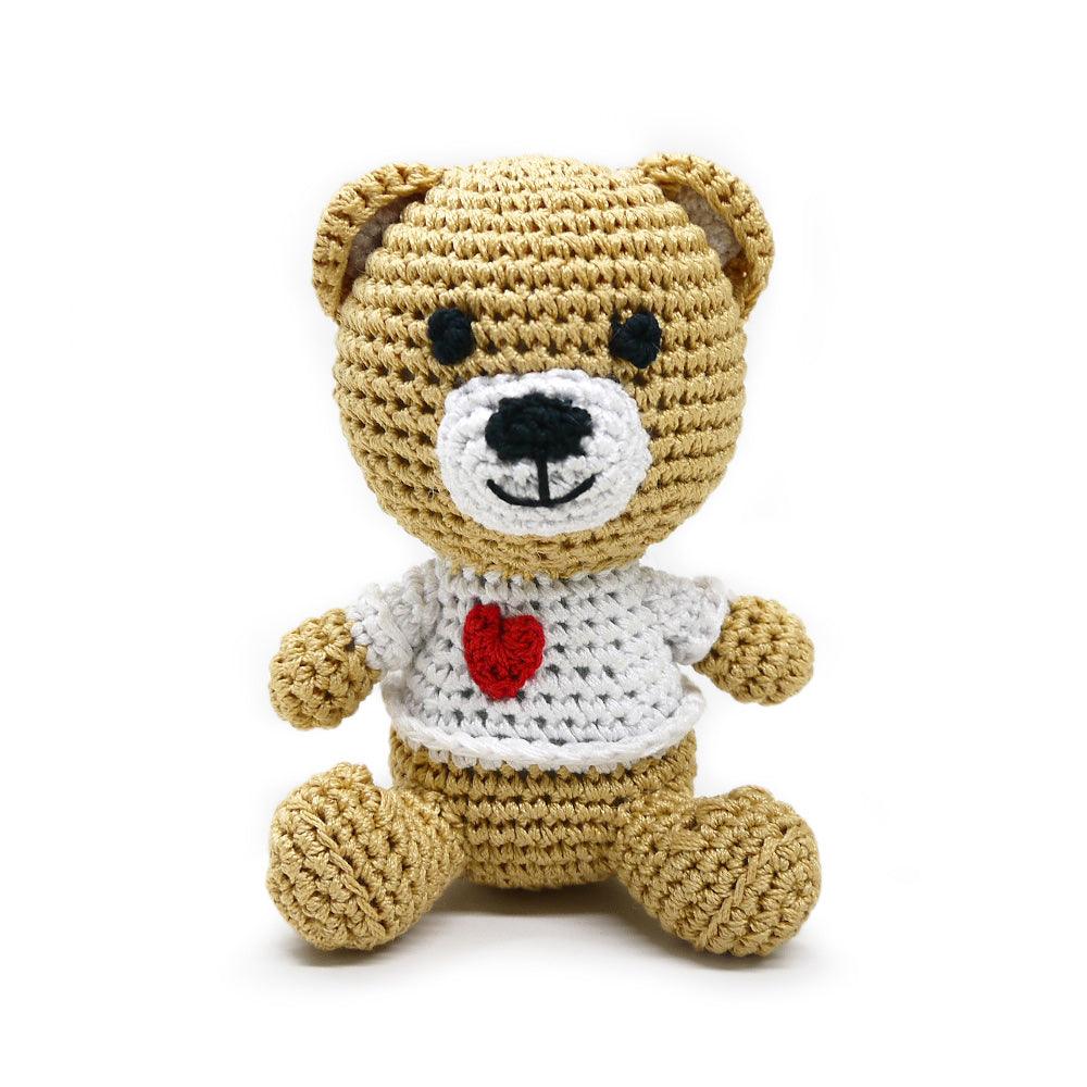 PAWer Squeaky Knit Toy - Teddy Bear - Rocky & Maggie's Pet Boutique and Salon