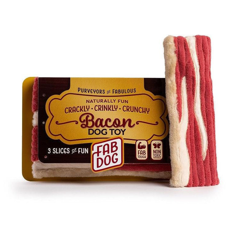 Packaged Bacon Toy (3 Bacon Strip toys) - Rocky & Maggie's Pet Boutique and Salon