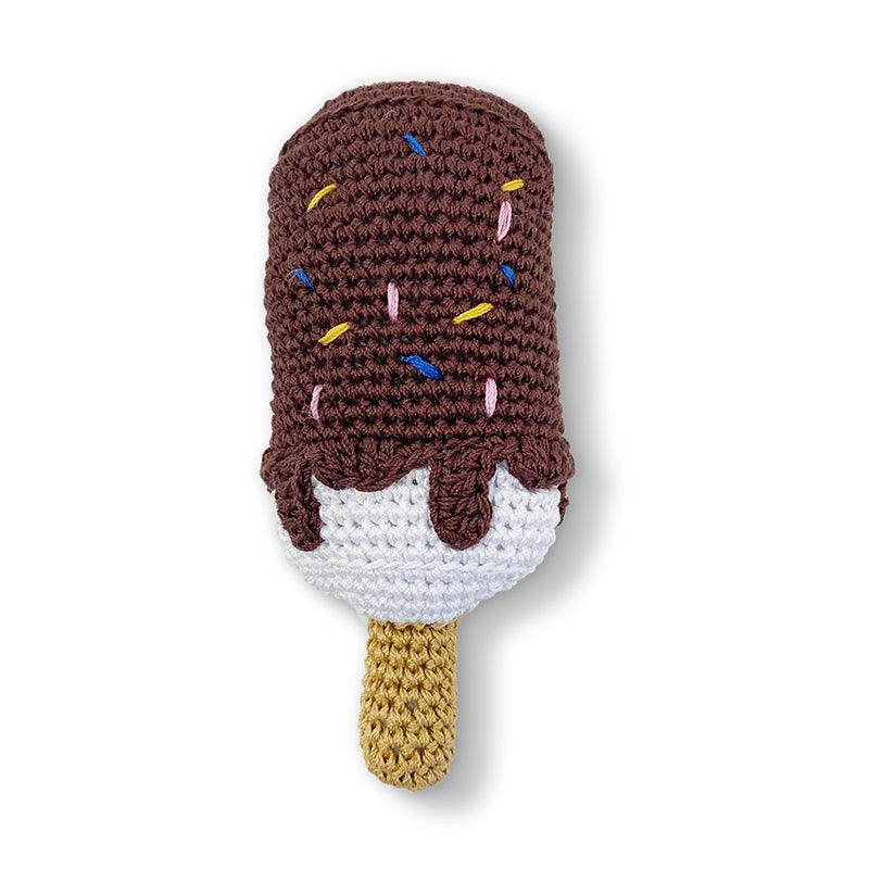 PAWer Squeaky Knit Toy - Chocolate Pop - Rocky & Maggie's Pet Boutique and Salon