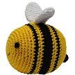 Knit Knacks Bizzy the Bee Organic Cotton Small Dog Toy - Rocky & Maggie's Pet Boutique and Salon