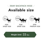 3 Way Backpack Carrier, Wide - Rocky & Maggie's Pet Boutique and Salon