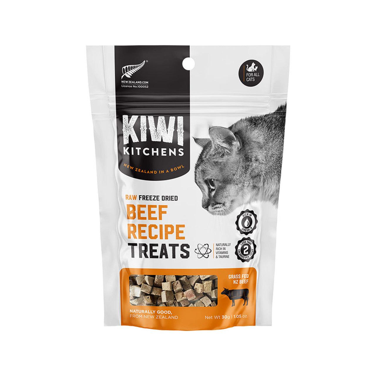 Kiwi Kitchens Raw Freeze Dried Beef Recipe Cat Treats - Rocky & Maggie's Pet Boutique and Salon