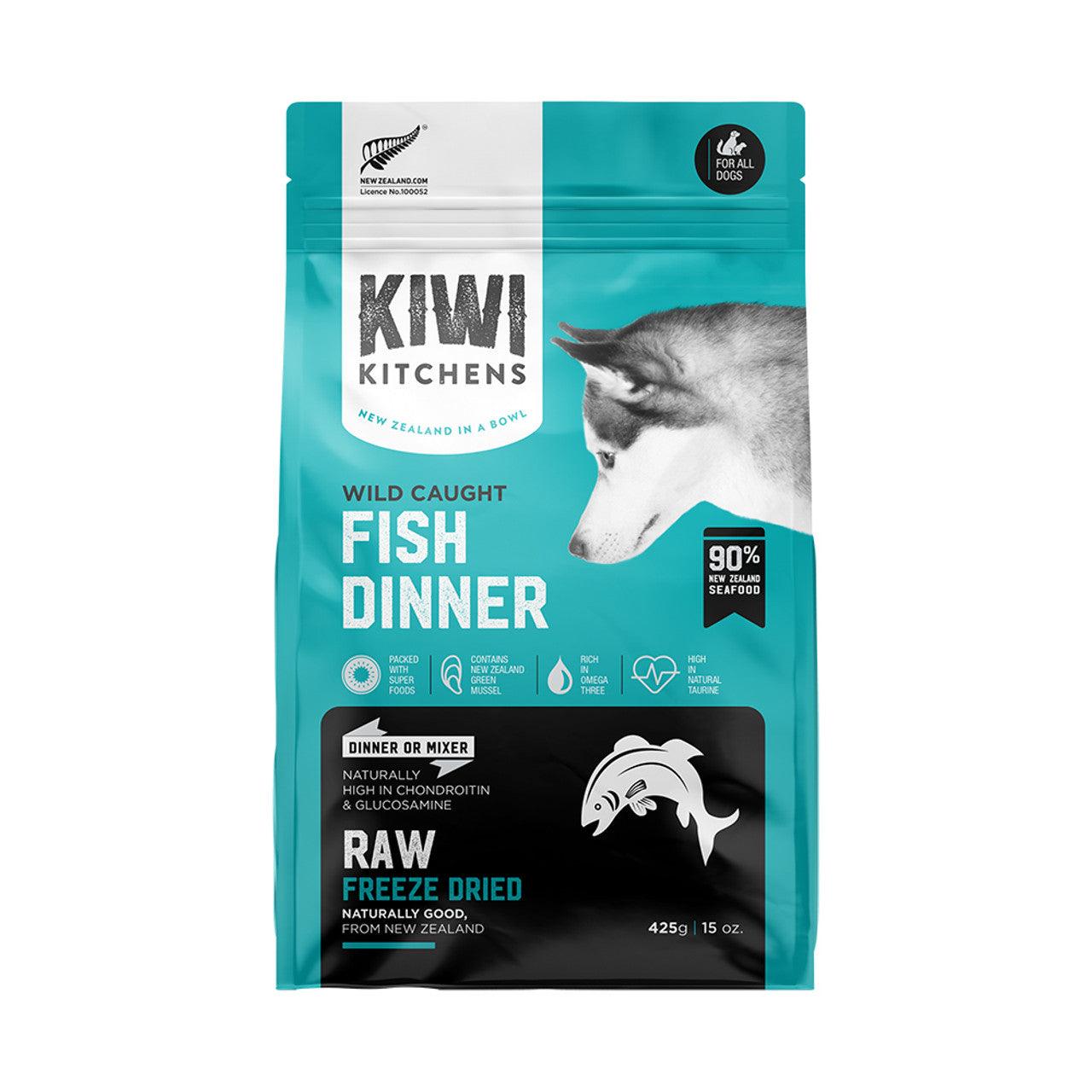 Kiwi Kitchens Wild Caught Fish Dinner Raw Freeze Dried Dog Food - Rocky & Maggie's Pet Boutique and Salon
