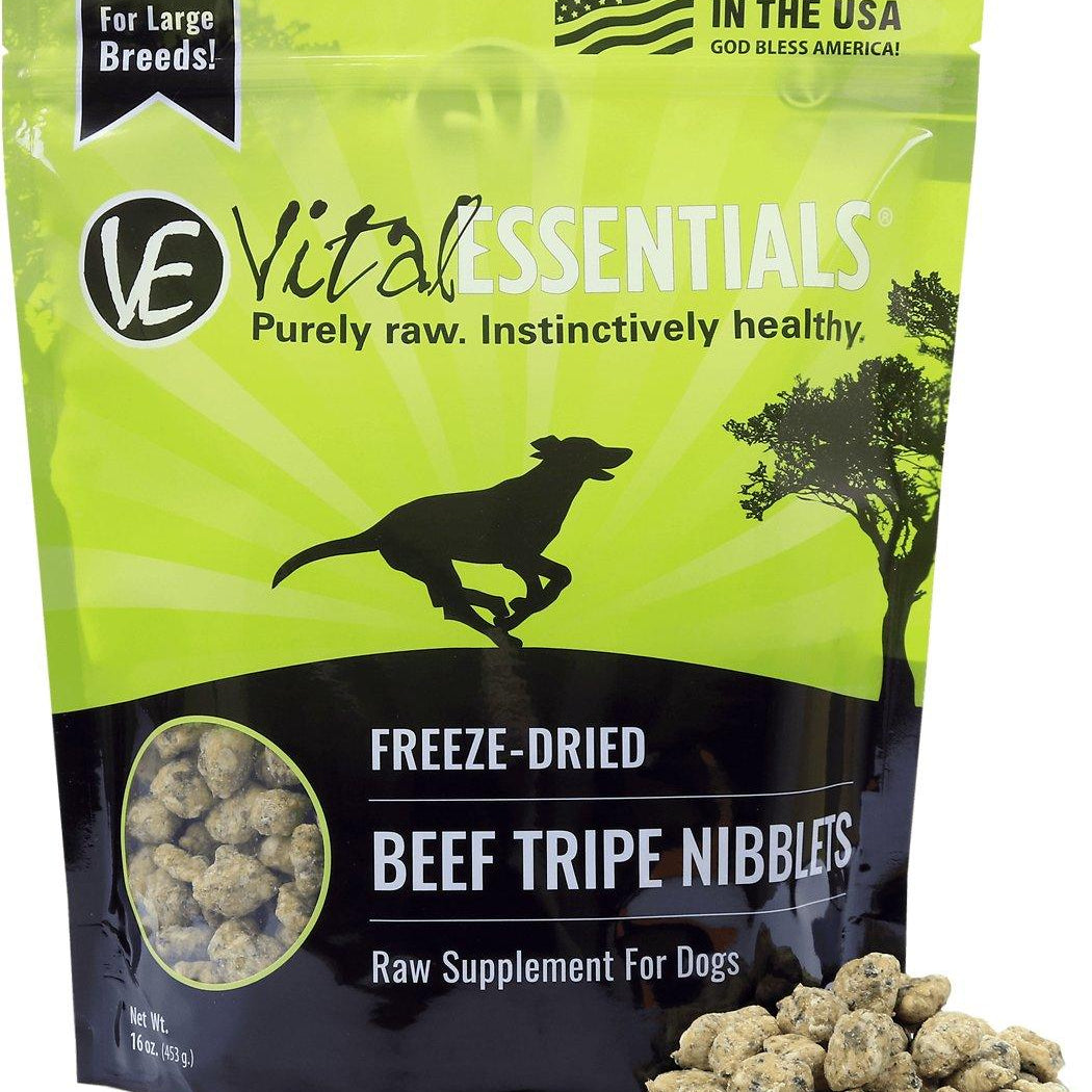 Vital Essentials Freeze-Dried Beef Tripe Nibs, 16oz - Rocky & Maggie's Pet Boutique and Salon