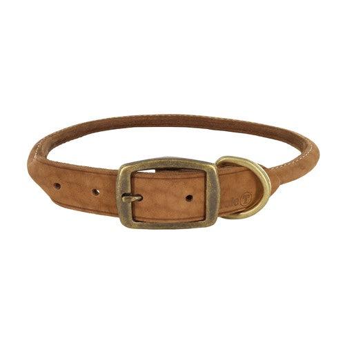 Circle T Rolled Leather Collars - Rocky & Maggie's Pet Boutique and Salon