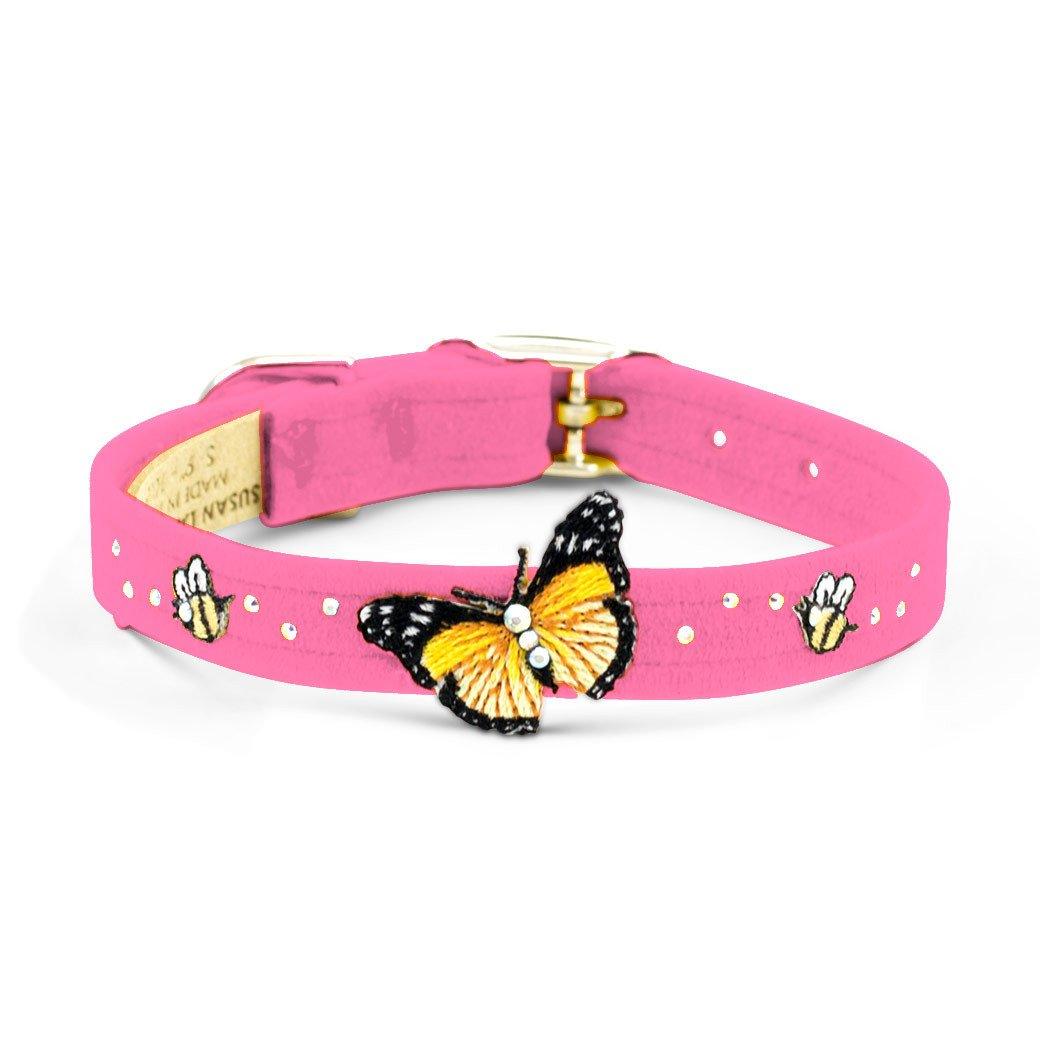 Pink Butterflies & Bees Collar - Rocky & Maggie's Pet Boutique and Salon