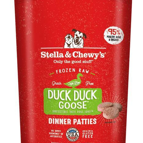 Stella & Chewy's Frozen Duck Patties Raw Dog Food - Rocky & Maggie's Pet Boutique and Salon