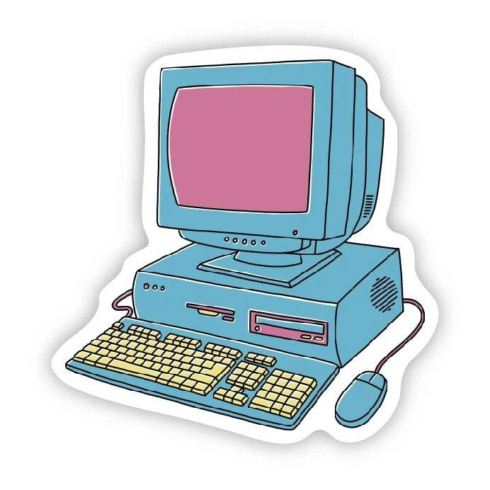 Computer Sticker - 90s Themed - Rocky & Maggie's Pet Boutique and Salon