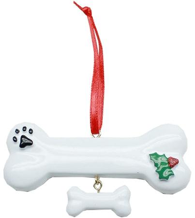 Holly Bone Christmas Ornament - Rocky & Maggie's Pet Boutique and Salon