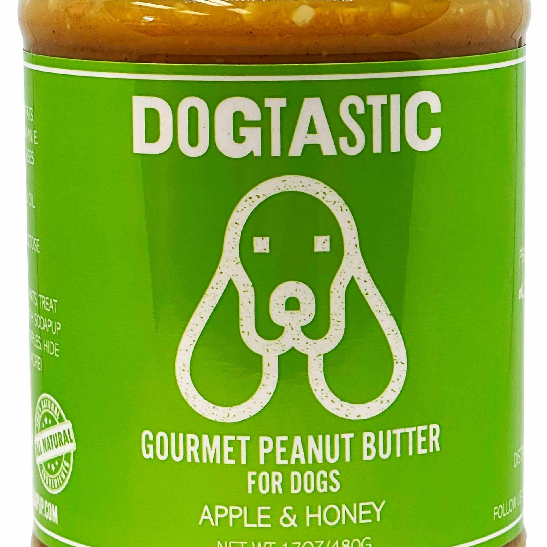 Dogtastic Gourmet Peanut Butter for Dogs - Apple & Honey Flavor - Rocky & Maggie's Pet Boutique and Salon