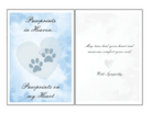 Paw Prints In Heaven Sympathy Card - Rocky & Maggie's Pet Boutique and Salon