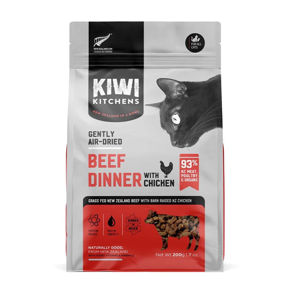 Kiwi Kitchens Air Dried Beef with Chicken Cat Dinner 7oz - Rocky & Maggie's Pet Boutique and Salon