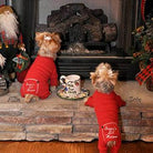 Christmas Red "Santa's Lil' Helper" Embroidered Pajama - Rocky & Maggie's Pet Boutique and Salon