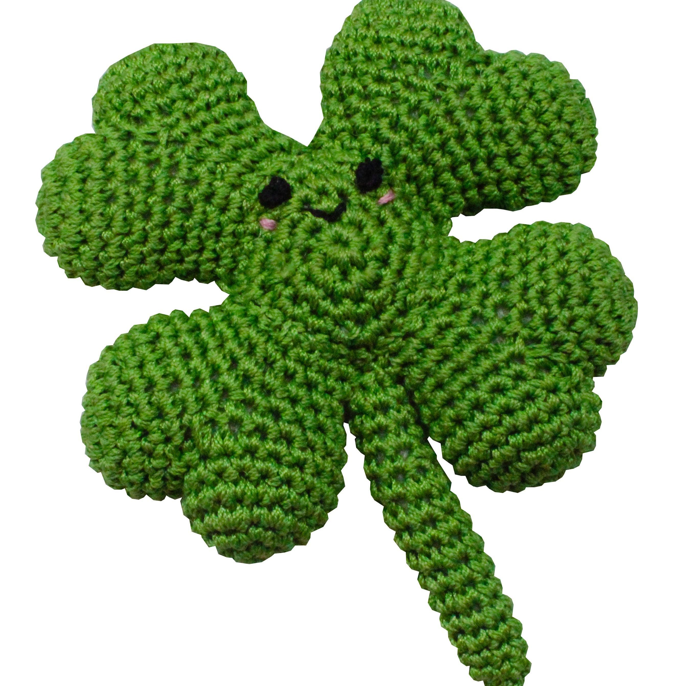 Knit Knacks Four Leaf Clover Organic Cotton Small Dog Toy - Rocky & Maggie's Pet Boutique and Salon