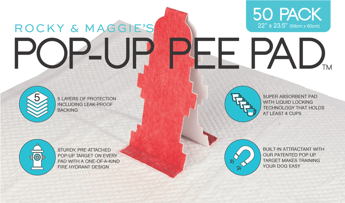 Pee Pad Sticker Pop-Up Pee Pad – Rocky & Maggie's | Pet Grooming, Dog and Cat Food, and ...