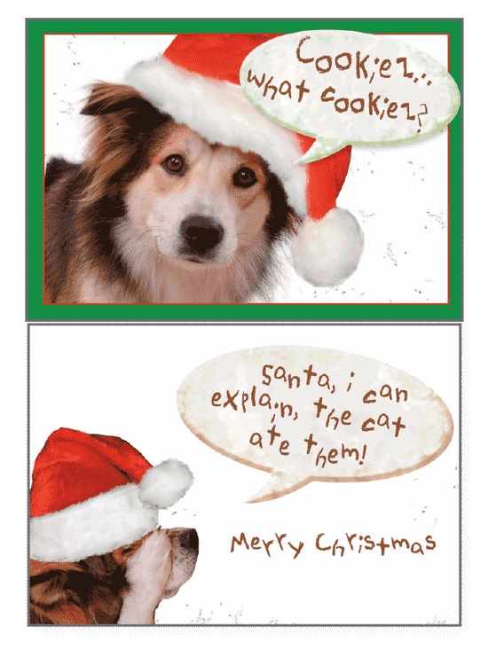 Dog Speak Santa I Can Explain Greeting Card