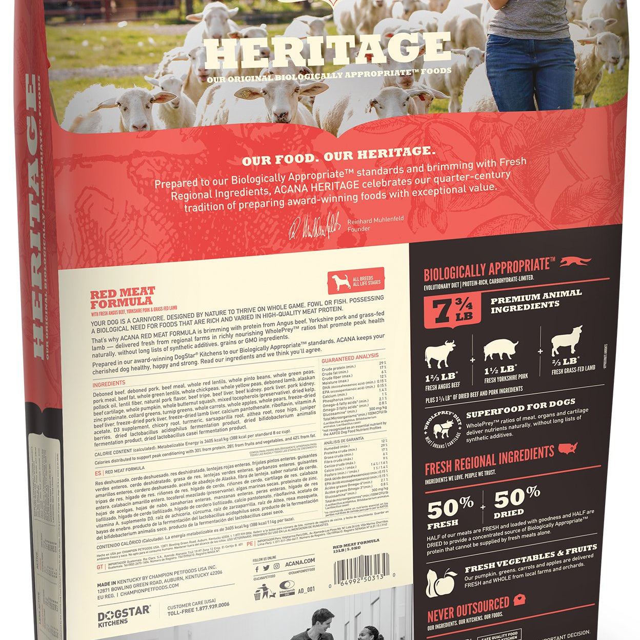 Acana Heritage Red Meat Dog Food - Rocky & Maggie's Pet Boutique and Salon