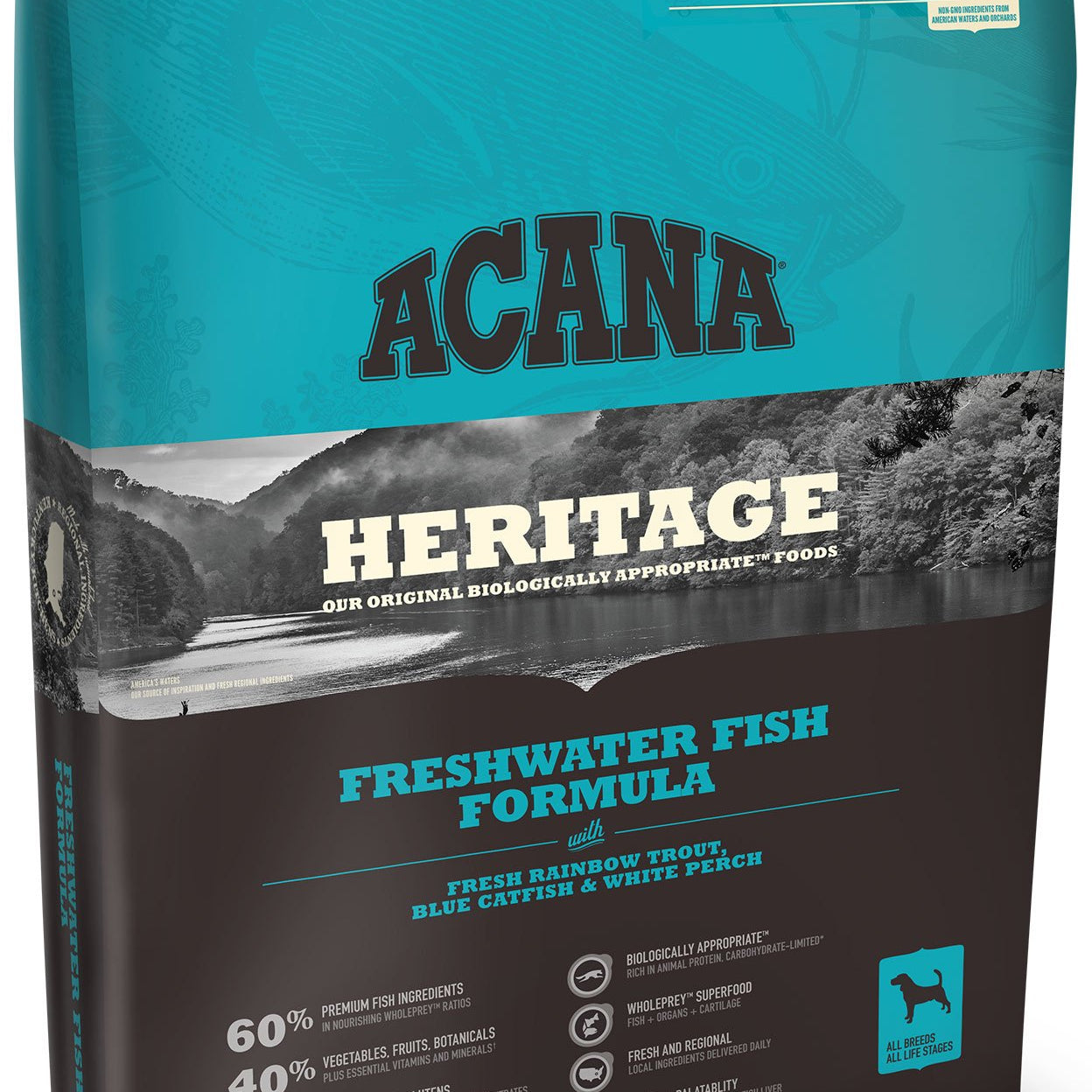 Acana Heritage Freshwater Fish Dog Food - Rocky & Maggie's Pet Boutique and Salon