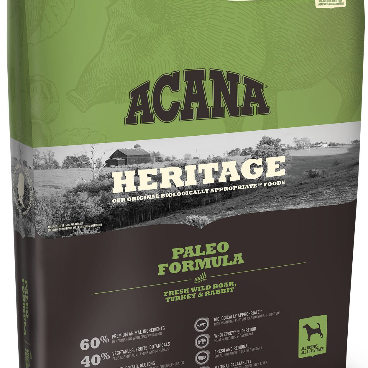 Acana Heritage Paleo Dog Food - Rocky & Maggie's Pet Boutique and Salon