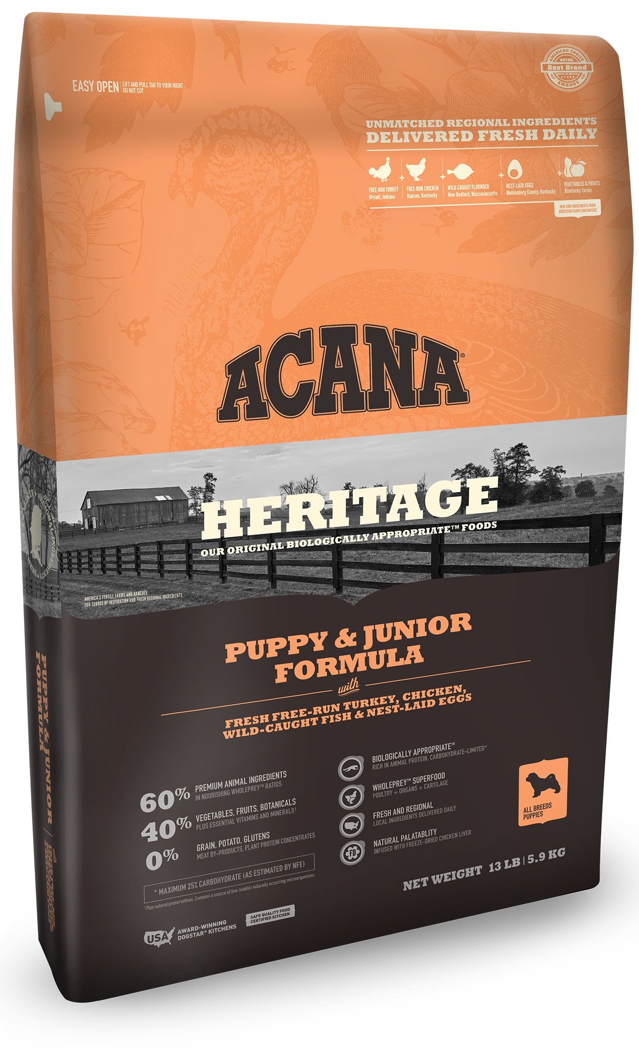 Acana Heritage Puppy and Junior Dog Food - Rocky & Maggie's Pet Boutique and Salon