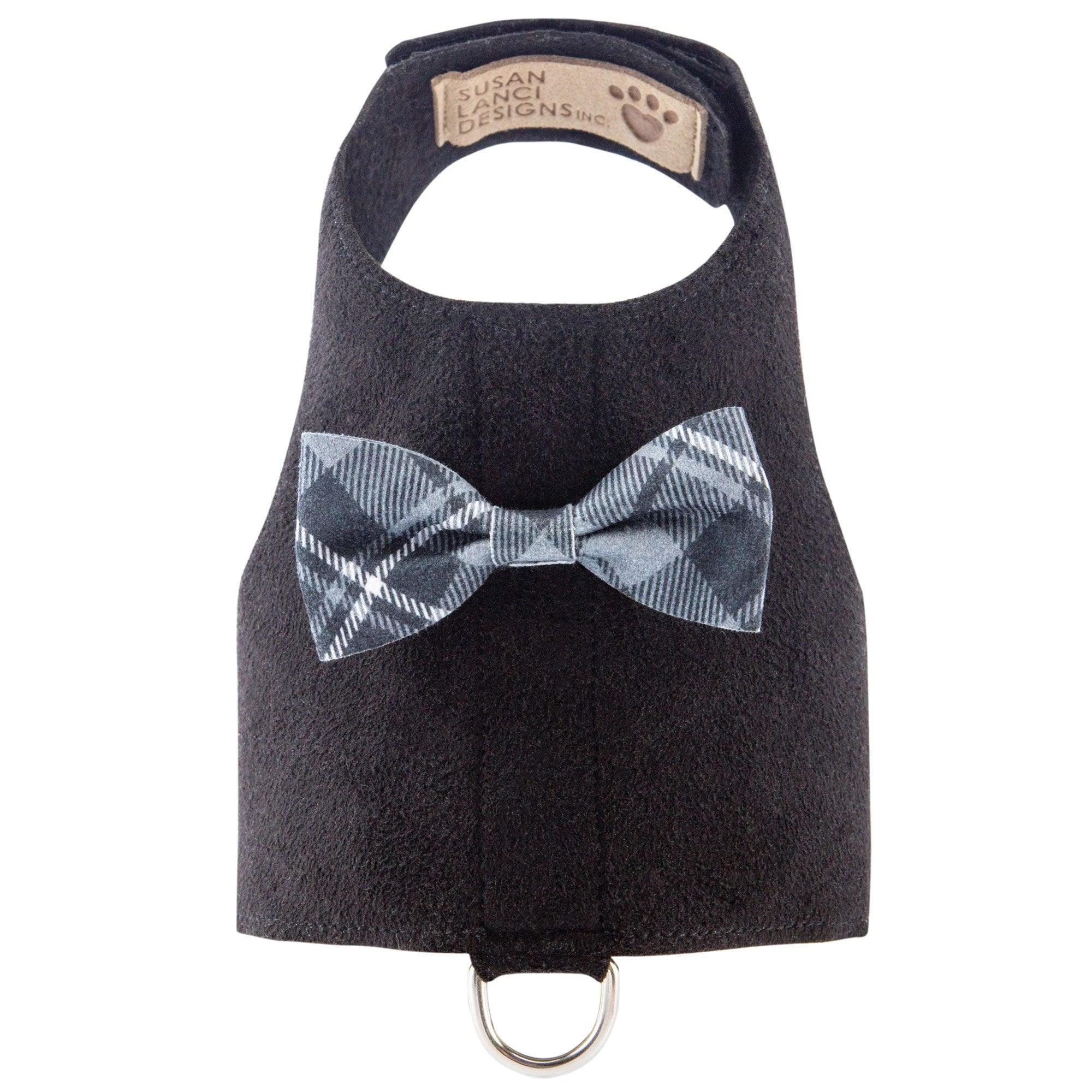 Scotty Bailey Harness Charcoal Plaid Bow Tie - Rocky & Maggie's Pet Boutique and Salon