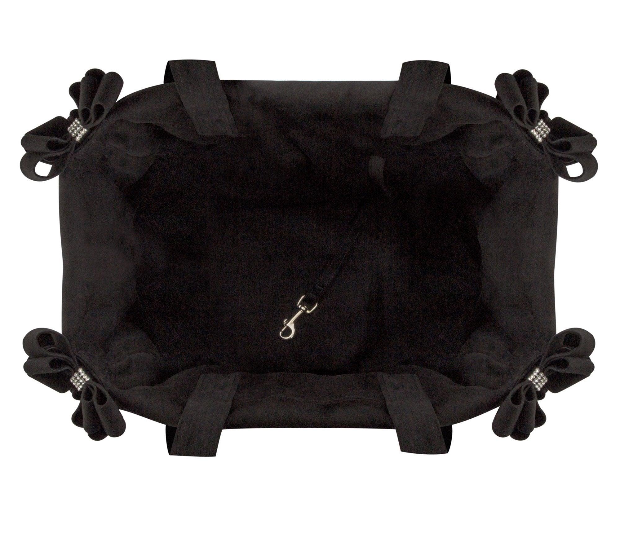 Black Nouveau Bow Luxury Carrier - Rocky & Maggie's Pet Boutique and Salon