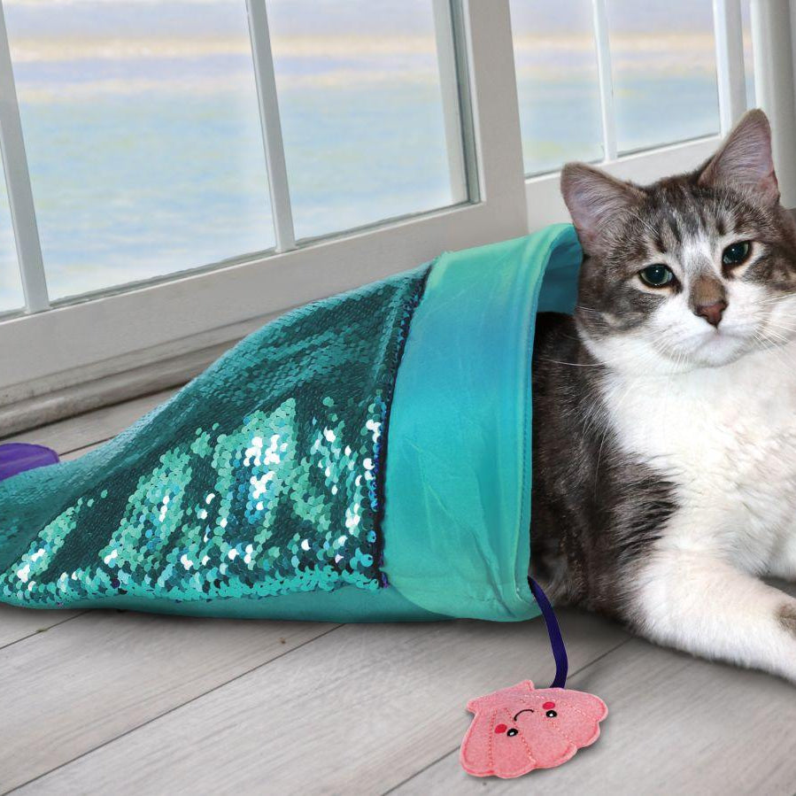 Play Spaces Seaquin Mermaid Tail Cat Toy - Rocky & Maggie's Pet Boutique and Salon