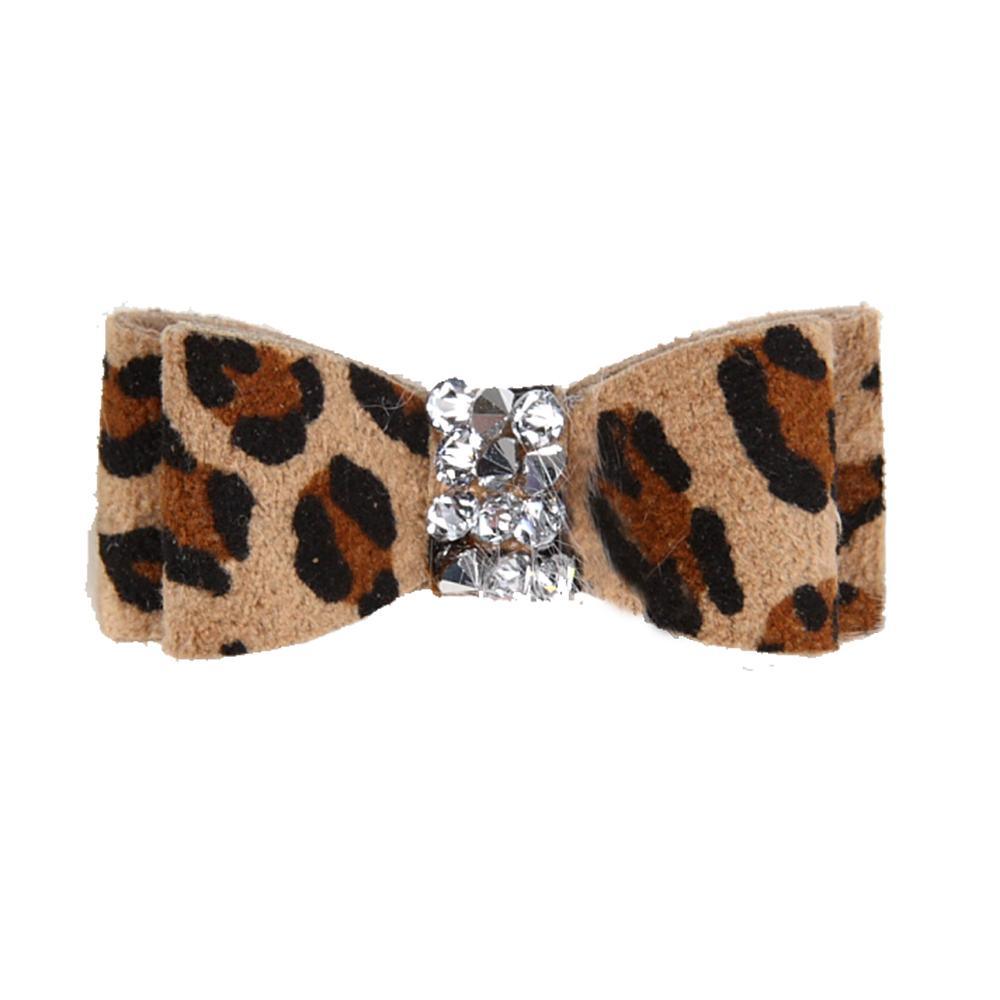 Crystal Rocks Cheetah Couture Hair Bow - Rocky & Maggie's Pet Boutique and Salon