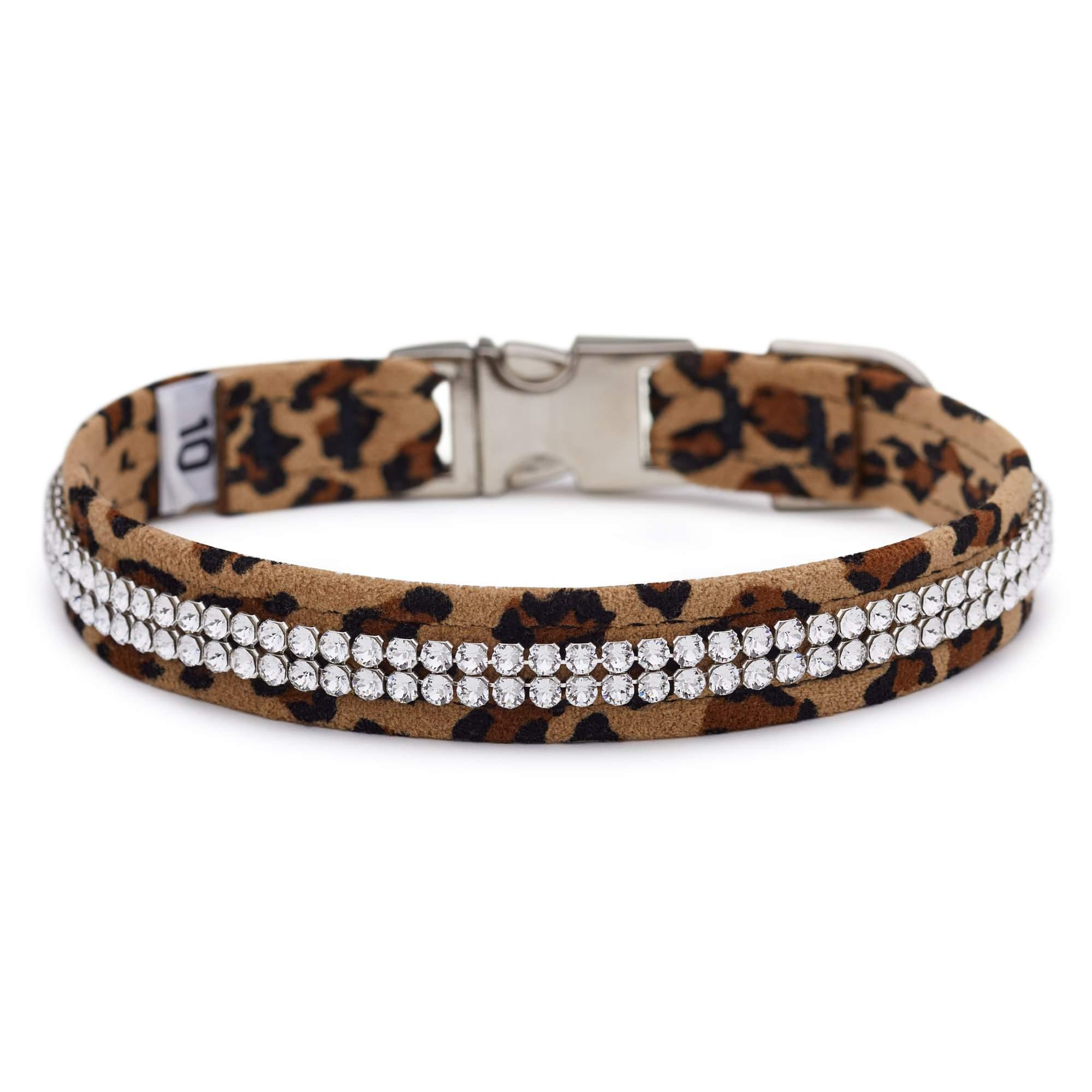 Cheetah 2 Row Giltmore Perfect Fit Collar - Rocky & Maggie's Pet Boutique and Salon