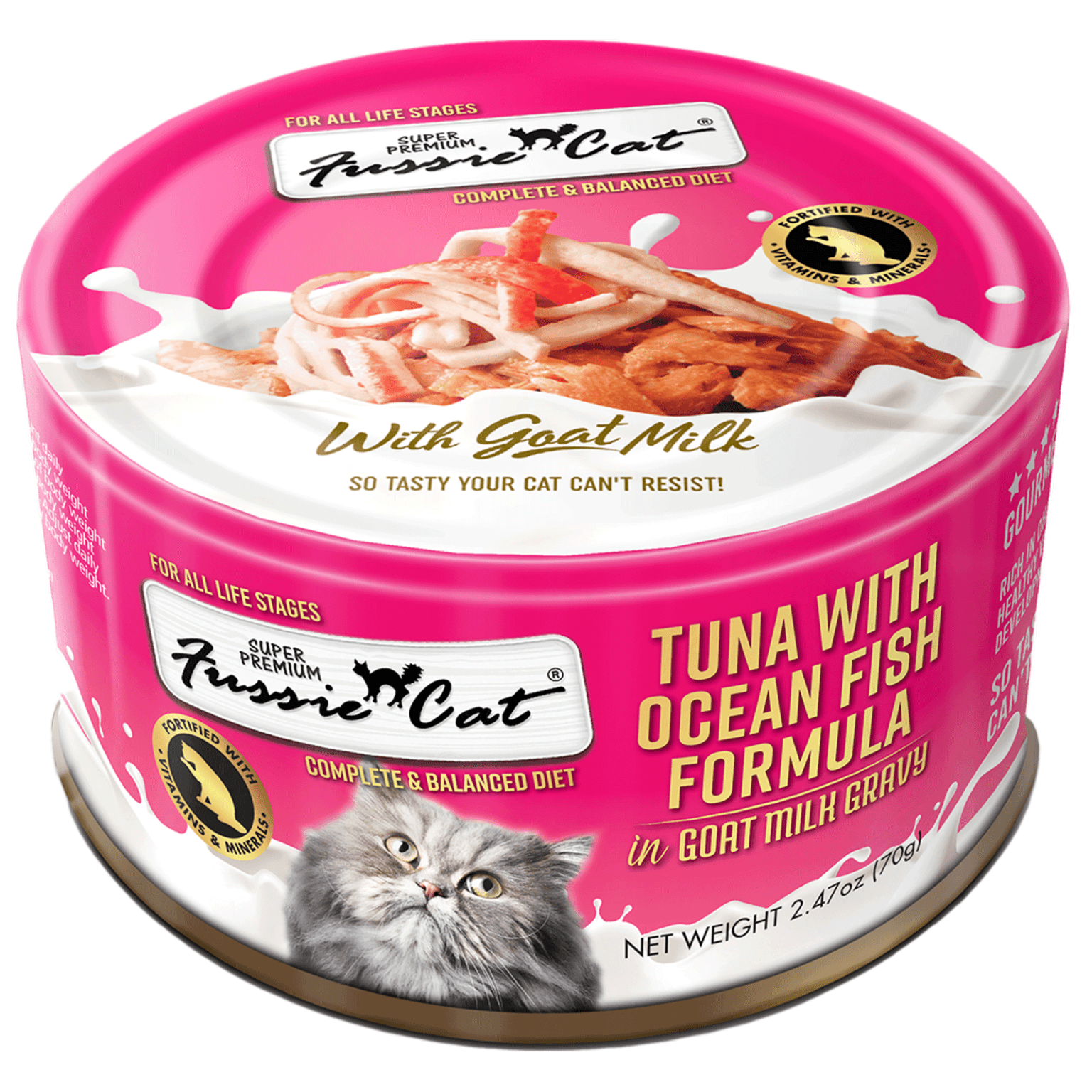 Fussie Cat Tuna with Oceanfish Formula in Goat Milk Gravy - Rocky & Maggie's Pet Boutique and Salon