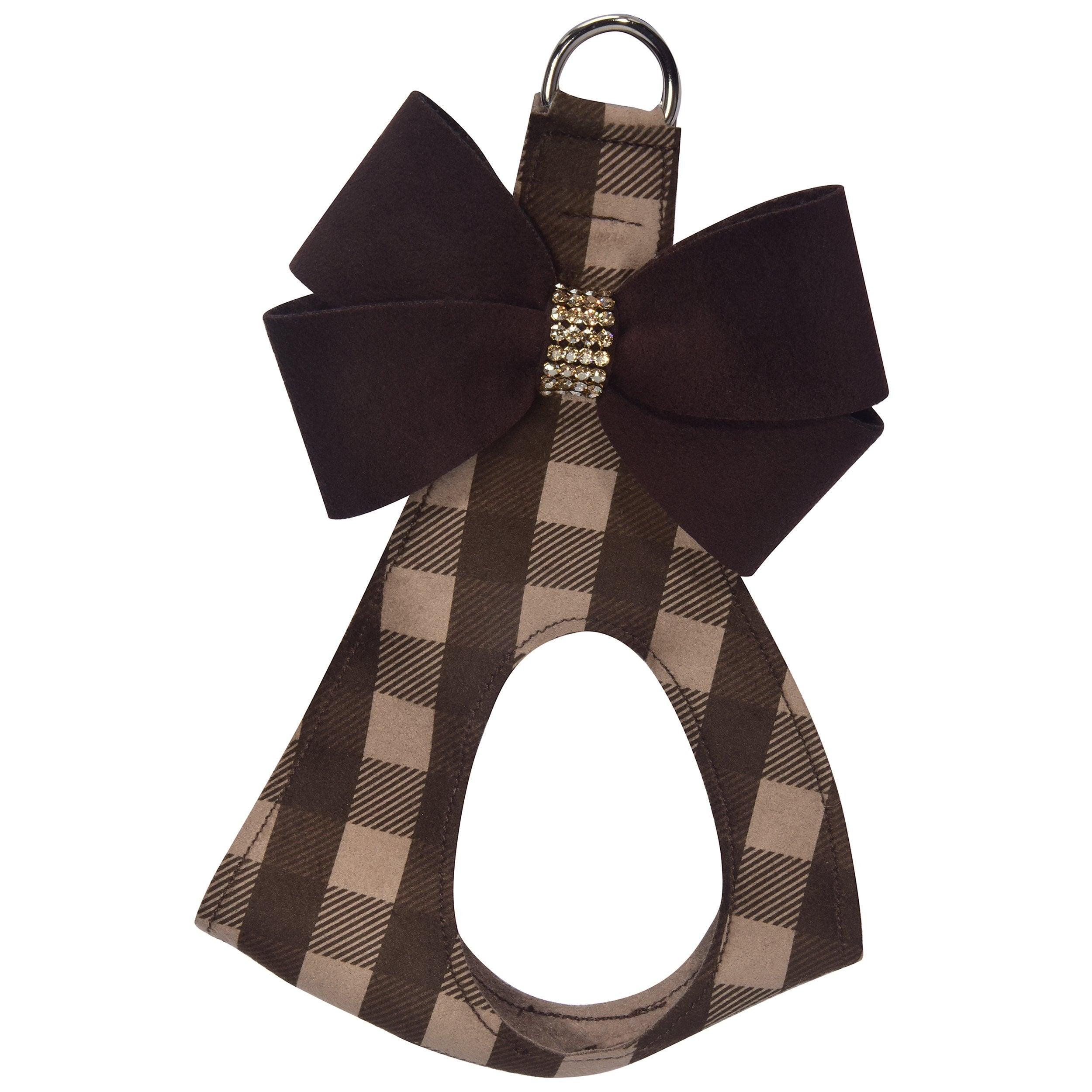 Nouveau Bow Fawn Gingham Step In Harness - Rocky & Maggie's Pet Boutique and Salon