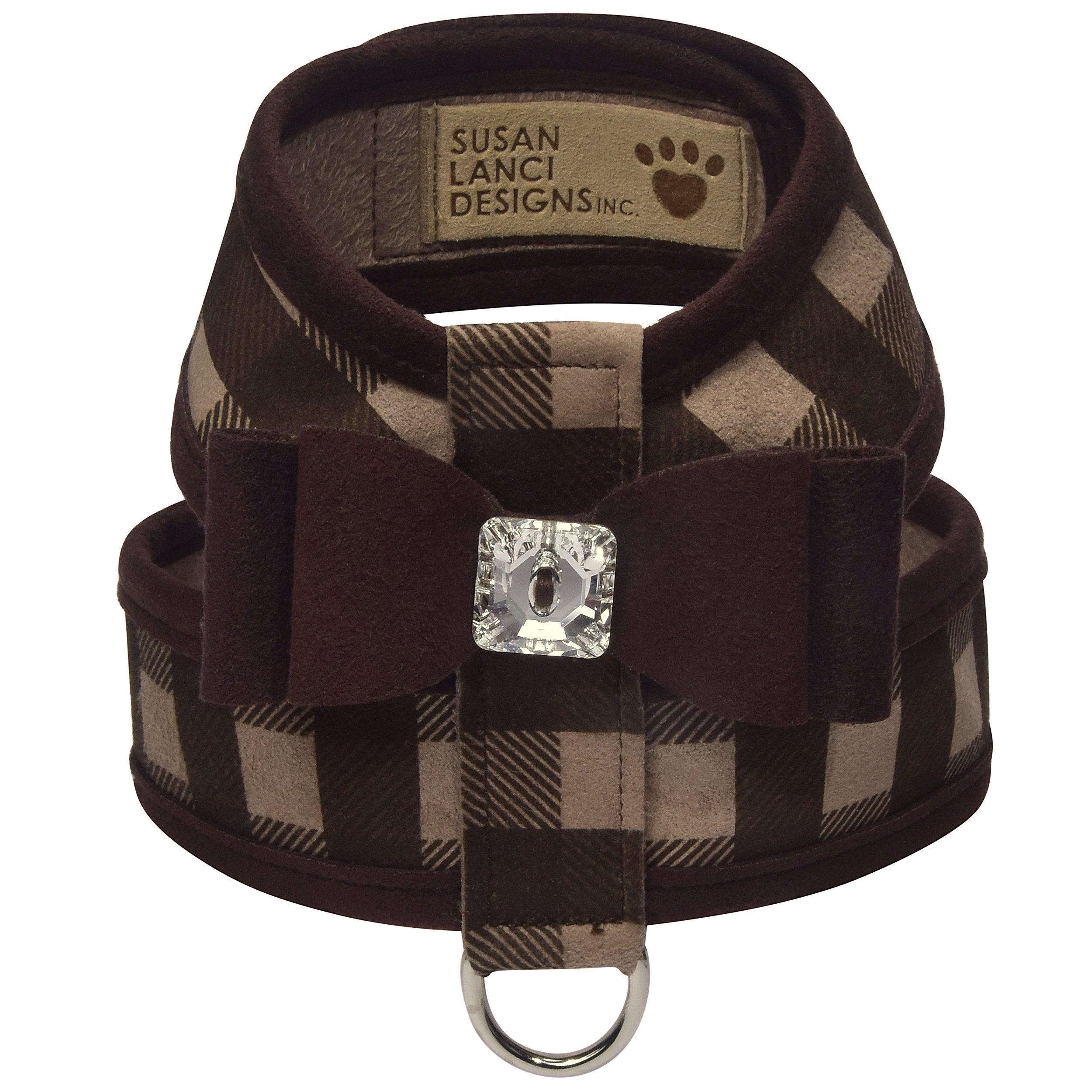 Big Bow Fawn Gingham Tinkie Harness - Rocky & Maggie's Pet Boutique and Salon