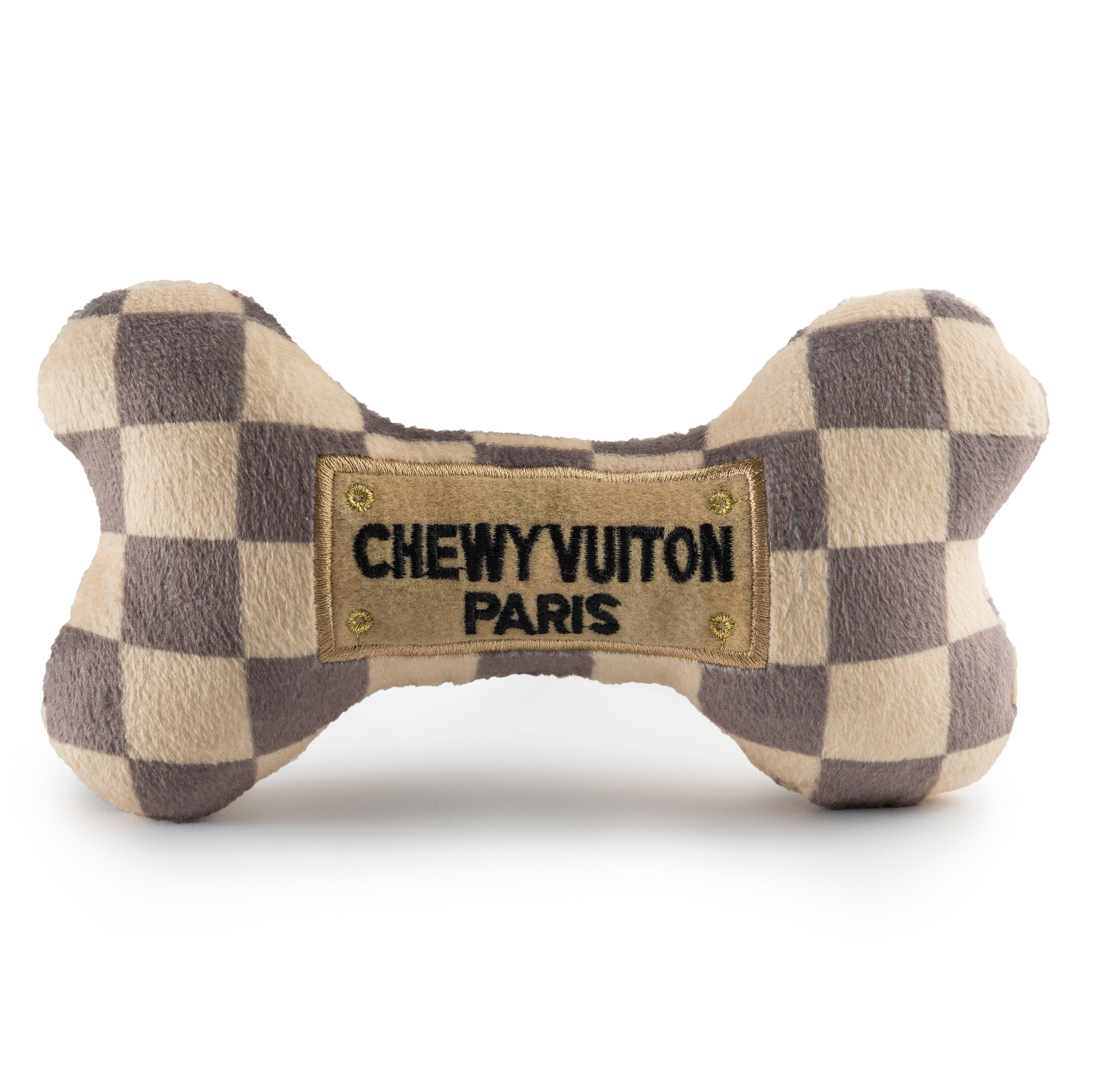 Checker Chewy Vuiton Bone Toy - Rocky & Maggie's Pet Boutique and Salon
