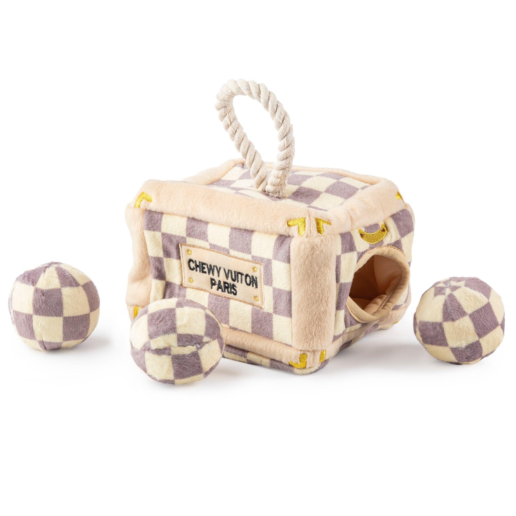 Checker Chewy Vuiton Trunk Activity House - Rocky & Maggie's Pet Boutique and Salon