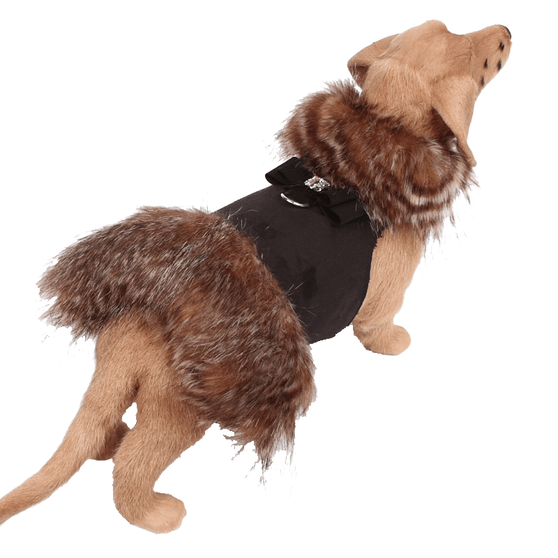 Hidden Fox Fur Coat with Big Bow - Rocky & Maggie's Pet Boutique and Salon
