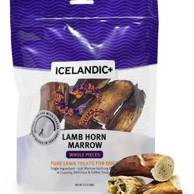 Icelandic+ Lamb Marrow Whole Pieces Dog Treat 4.5-oz Bag - Rocky & Maggie's Pet Boutique and Salon