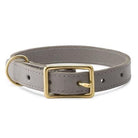 Leather Collar in Grey - Rocky & Maggie's Pet Boutique and Salon