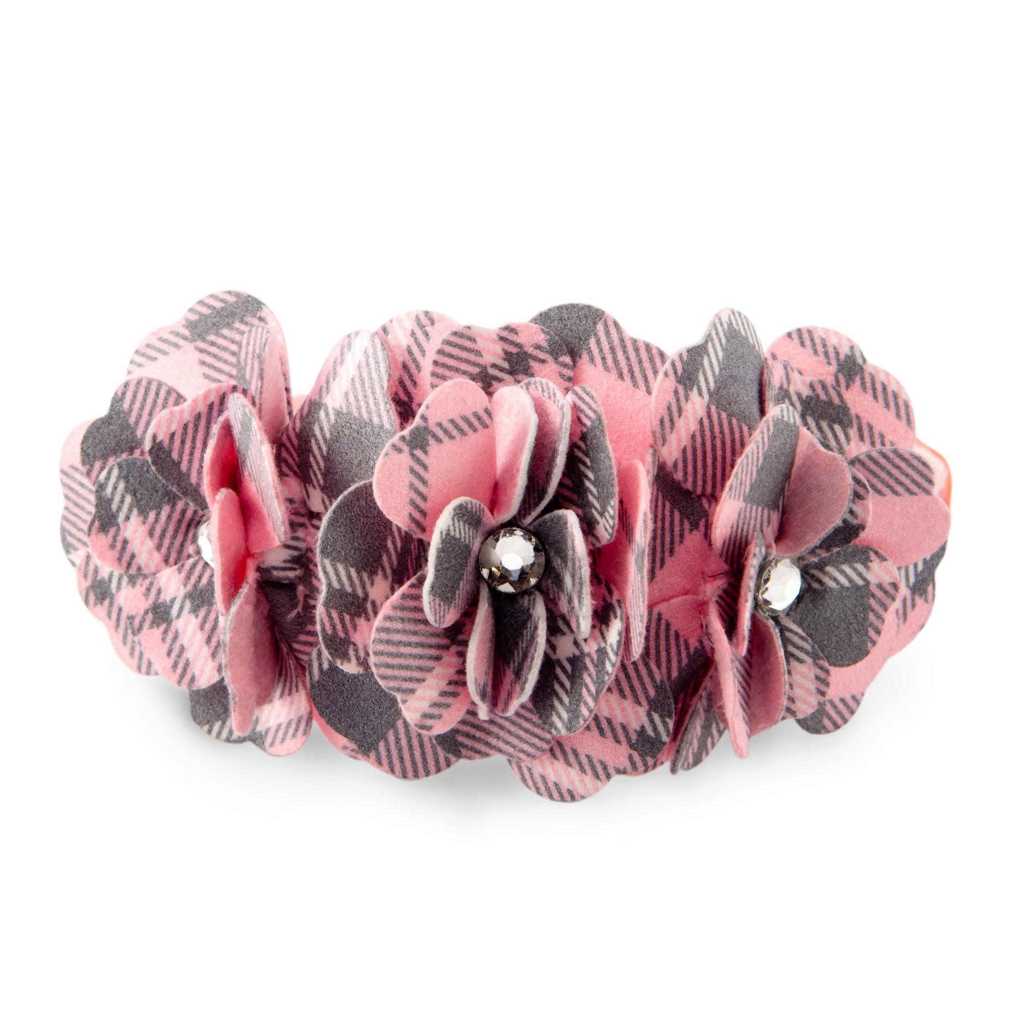 Scotty Puppy Pink Plaid Tinkies Garden Flower Collar - Rocky & Maggie's Pet Boutique and Salon