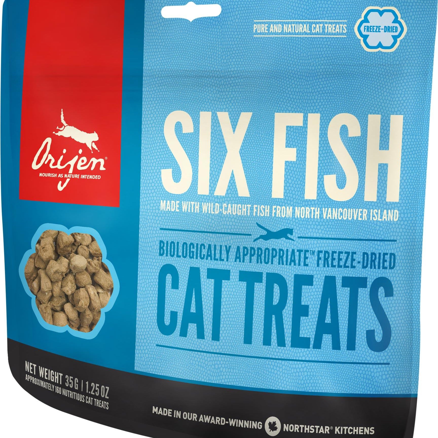 Orijen Freeze-Dried Six Fish Cat Treats - Rocky & Maggie's Pet Boutique and Salon
