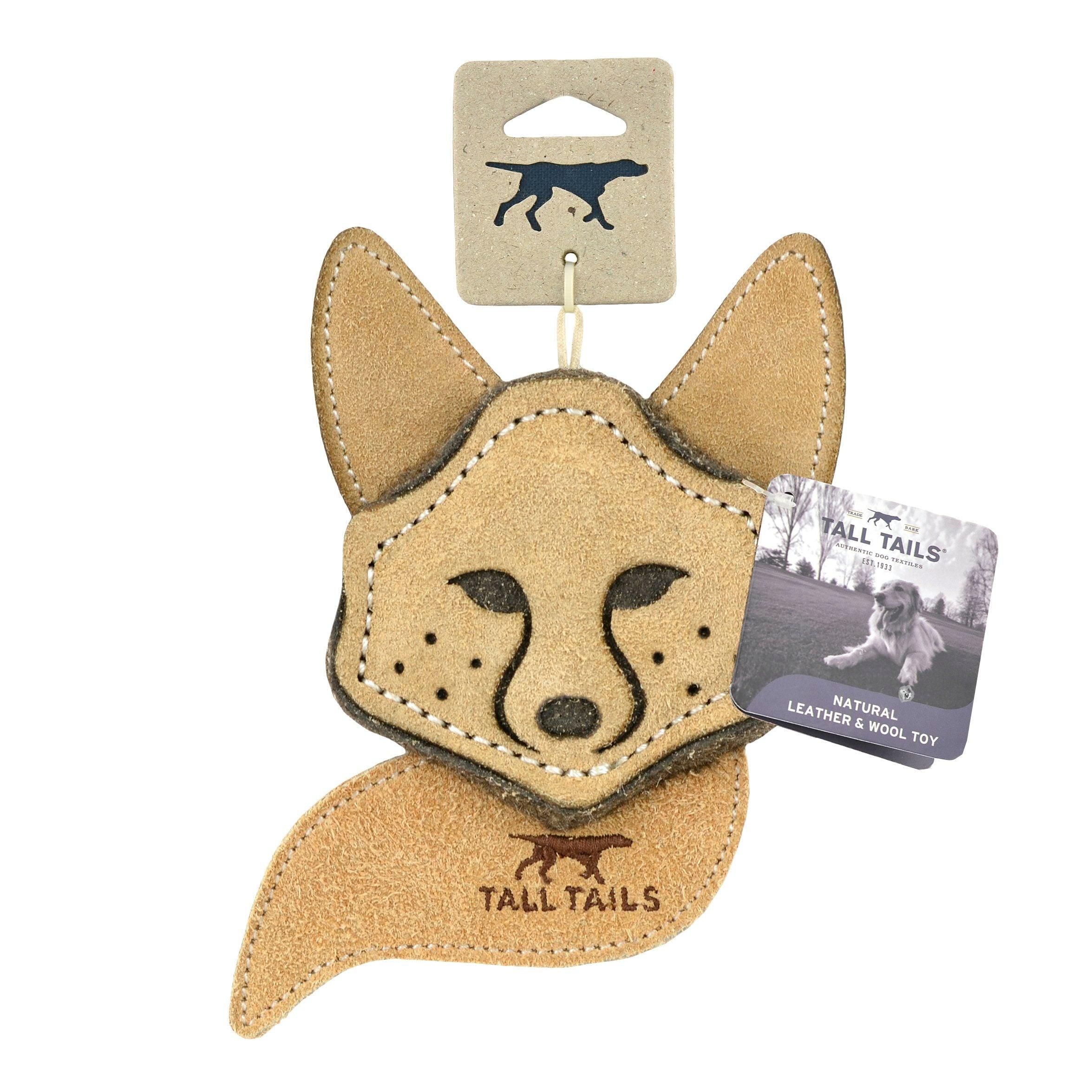Natural Leather & Wool Fox Toy, 4in - Rocky & Maggie's Pet Boutique and Salon