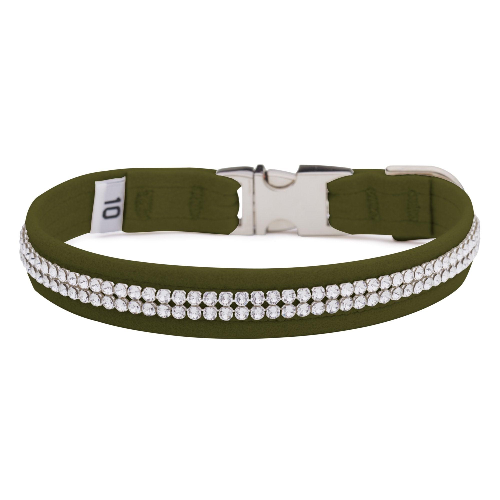 Olive 2 Row Giltmore Perfect Fit Collar - Rocky & Maggie's Pet Boutique and Salon