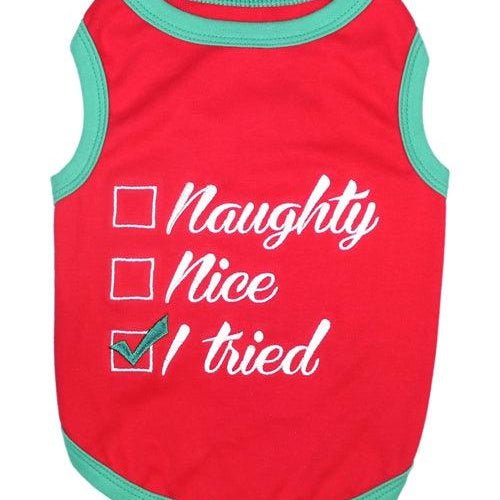 Naughty or Nice Tee - Rocky & Maggie's Pet Boutique and Salon