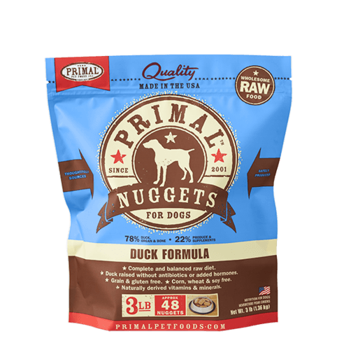 Duck Nuggets Grain-Free Frozen Raw Dog Food, 3# - Rocky & Maggie's Pet Boutique and Salon