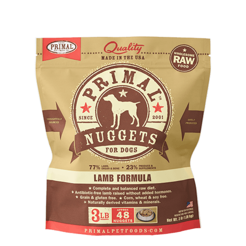 Lamb Nuggets Grain-Free Frozen Raw Dog Food, 3# - Rocky & Maggie's Pet Boutique and Salon