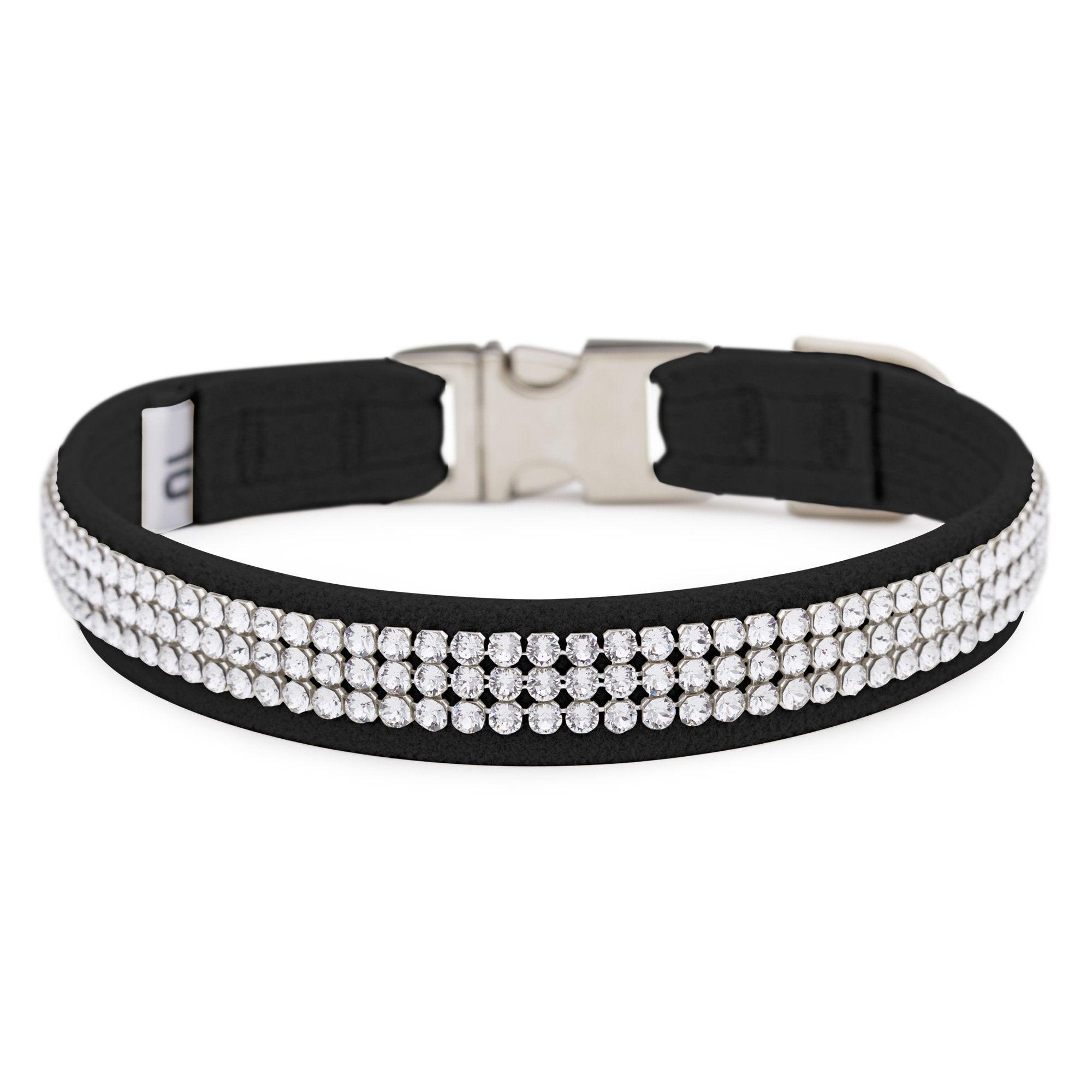 Black 3 Row Giltmore Perfect Fit Collar - Rocky & Maggie's Pet Boutique and Salon