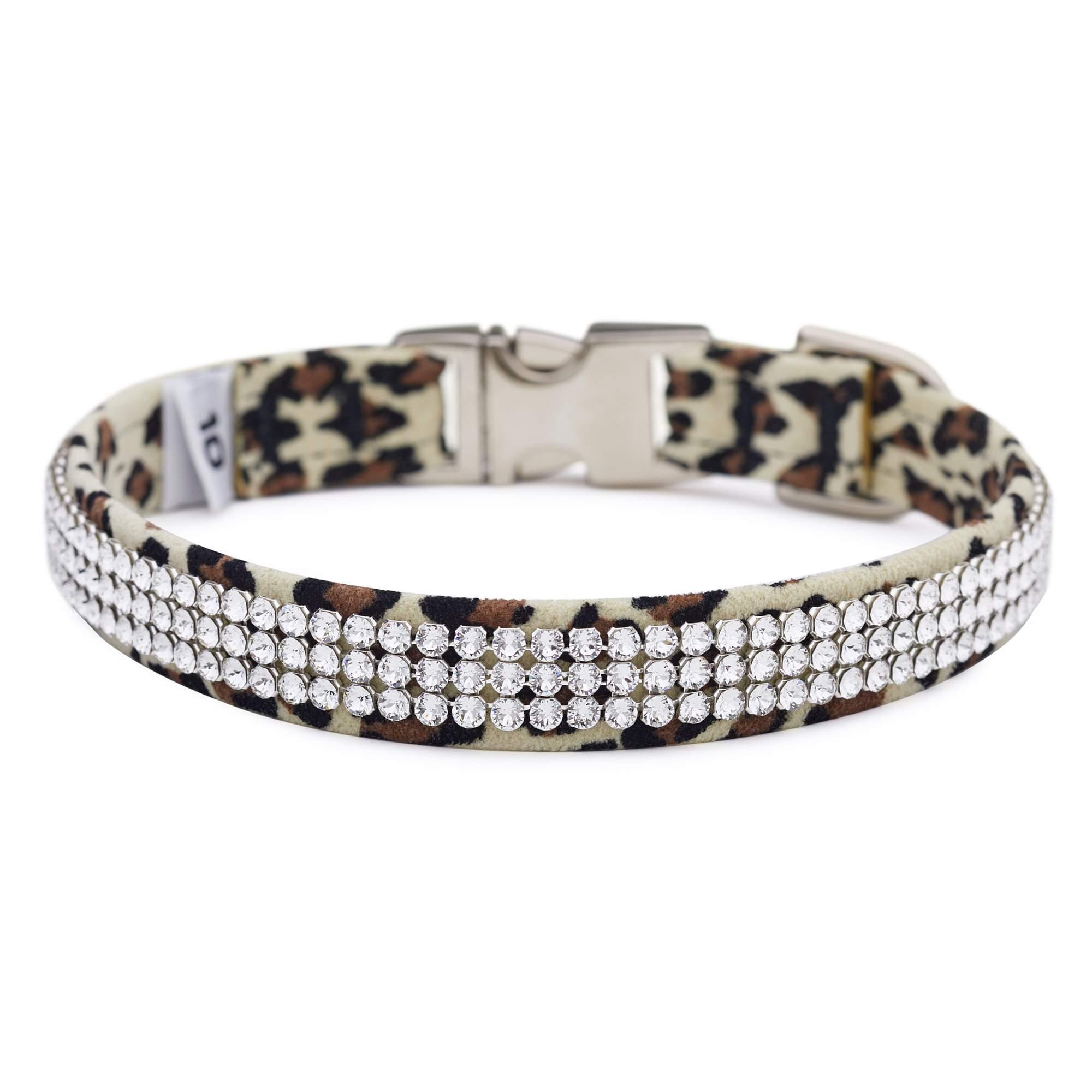 Cheetah Light 3 Row Giltmore Perfect Fit Collar - Rocky & Maggie's Pet Boutique and Salon