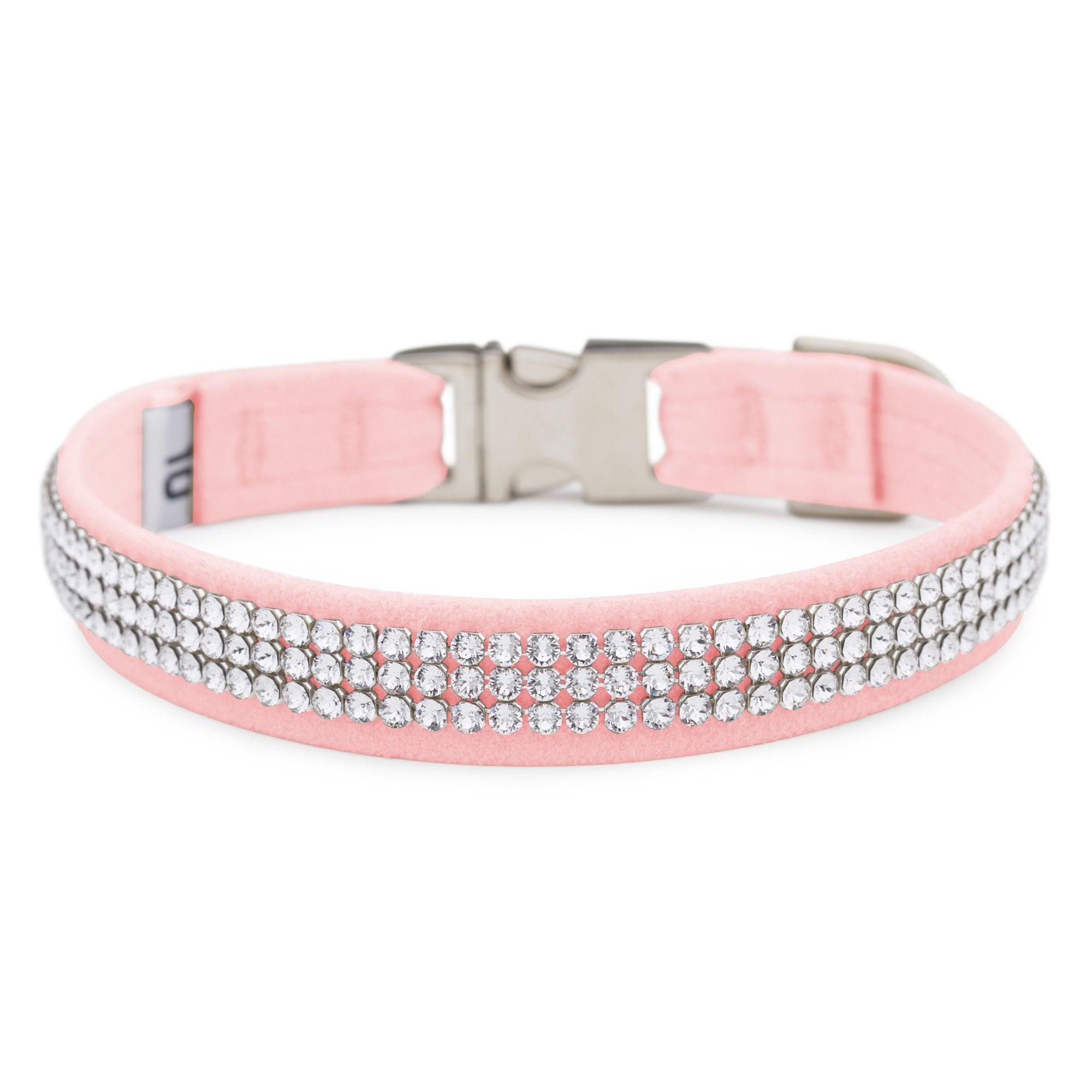 Puppy Pink 3 Row Giltmore Perfect Fit Collar - Rocky & Maggie's Pet Boutique and Salon