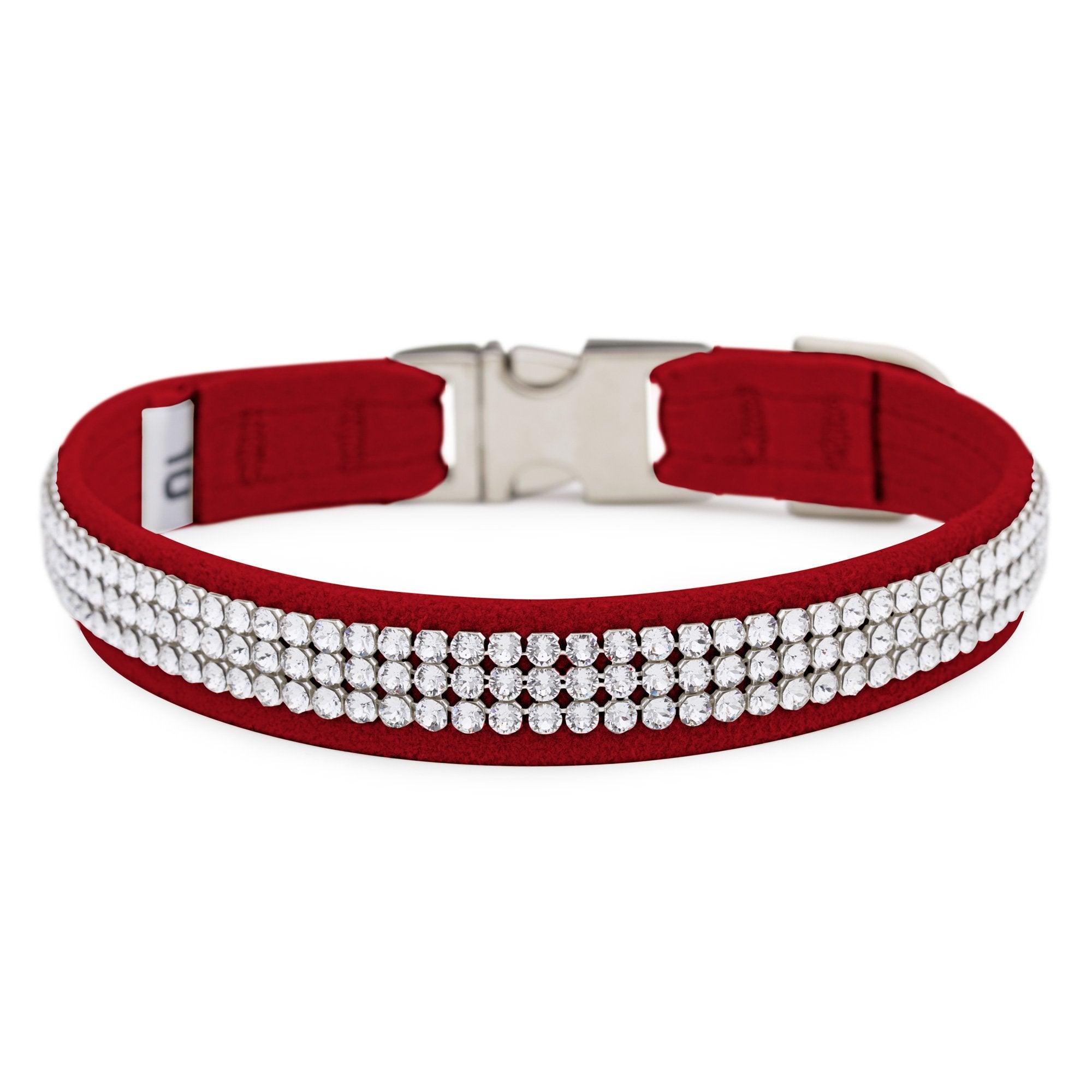 Red 3 Row Giltmore Perfect Fit Collar - Rocky & Maggie's Pet Boutique and Salon