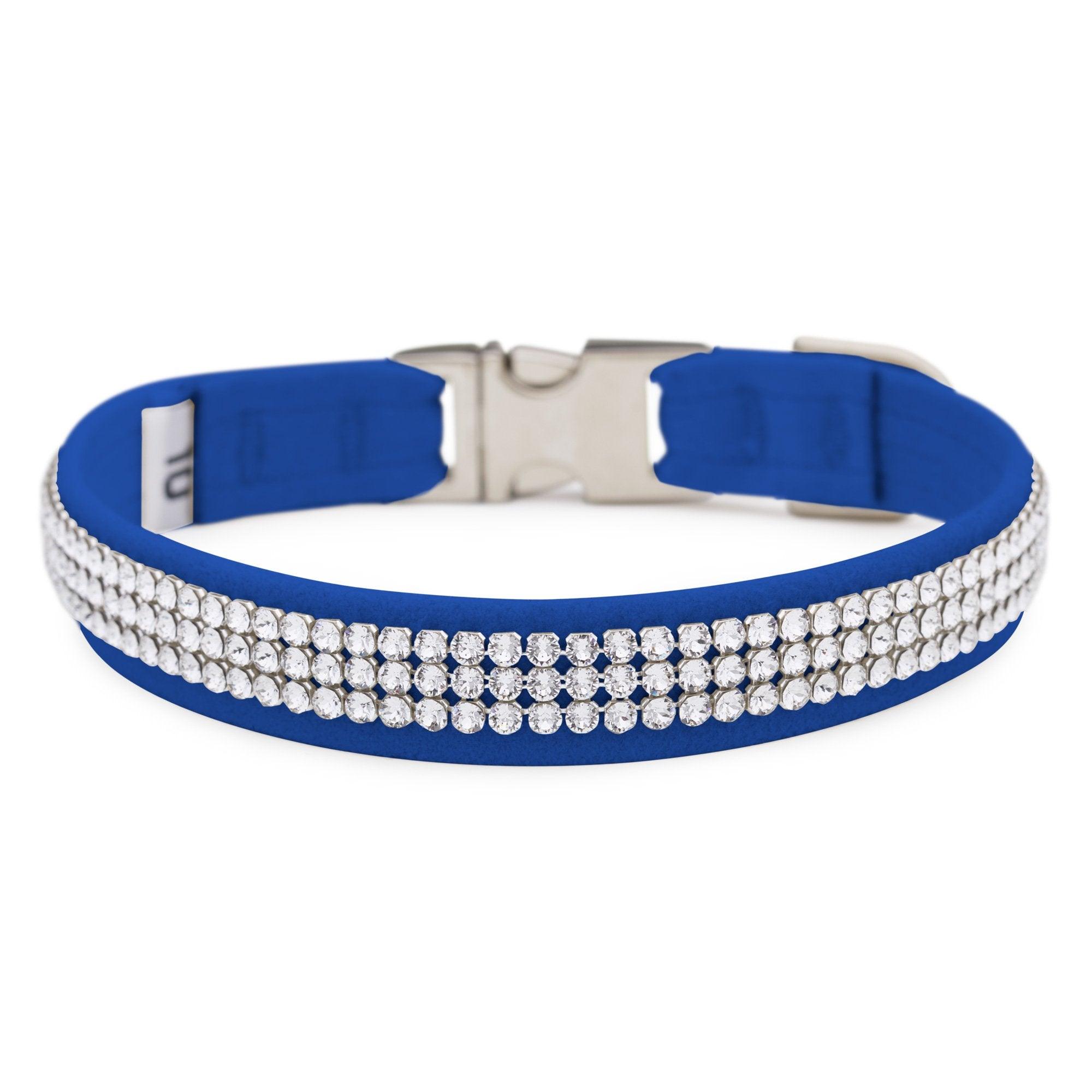 Royal Blue 3 Row Giltmore Perfect Fit Collar - Rocky & Maggie's Pet Boutique and Salon