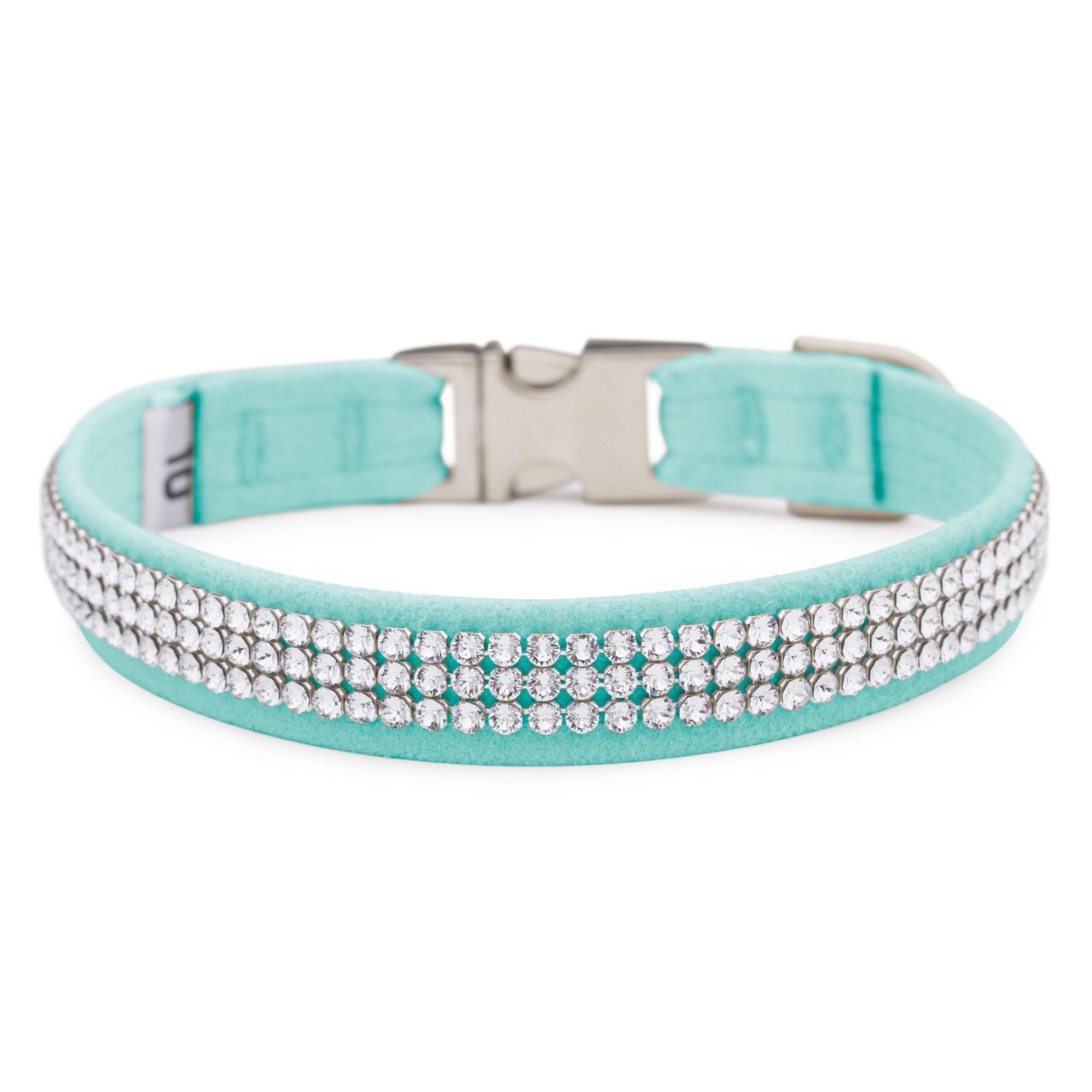 Tiffi Blue 3 Row Giltmore Perfect Fit Collar - Rocky & Maggie's Pet Boutique and Salon